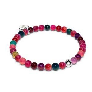 Nogu Rainbow Agate | .925 Sterling Silver | Healing Gemstone Bead Bracelet